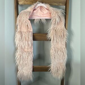 Pink Faux Fur Shoulder Wrap
